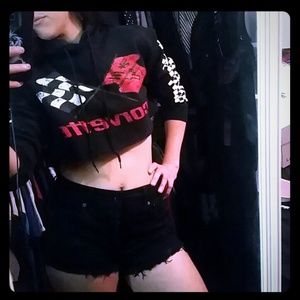 Corvette cropped hoodie